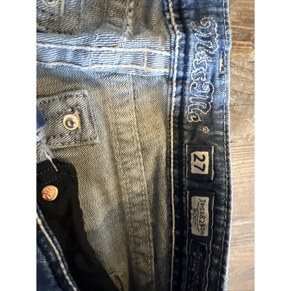 MISS ME Jeans Womens 27 Blue Bootcut Embellished Pockets Flare JP5182B10 EUC - Picture 12 of 16